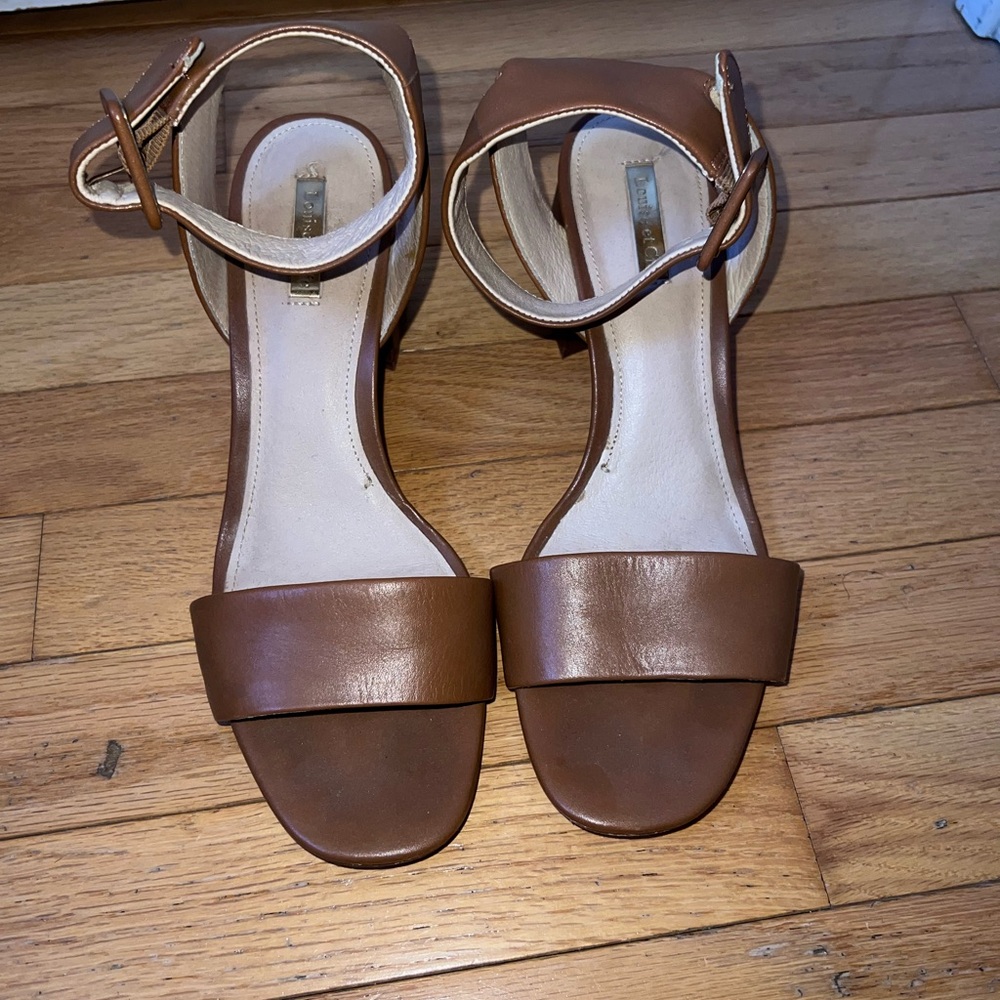 Louise et Cie Tan Leather Heels